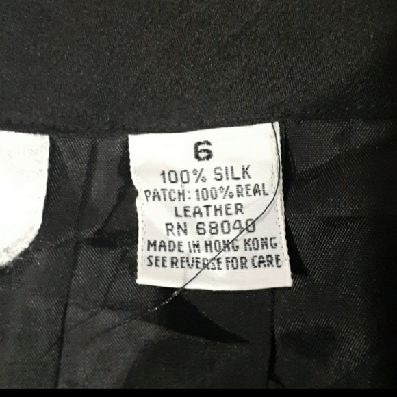 Vtg.Cedars black 100% silk skirt  size 6 - Picture 10 of 14